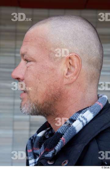 Head Man White Casual Average Bald Street photo references