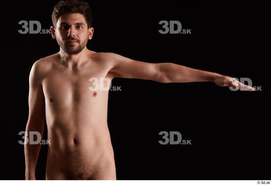 Arm Man White Nude Slim Studio photo references