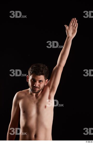 Arm Man White Nude Slim Studio photo references