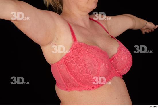 Chest Breast Woman White Underwear Bra Chubby Studio photo references