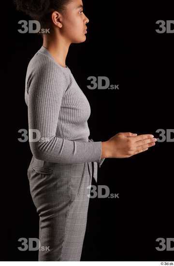 Arm Woman Black Sweatshirt Average Studio photo references
