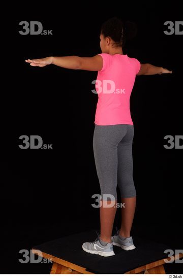 Whole Body Woman T poses Sports Shirt Average Standing Leggings Studio photo references