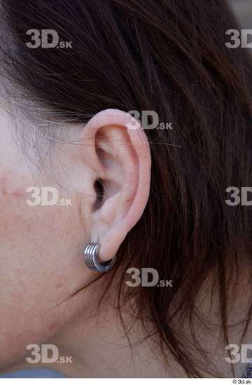 Ear Woman White Casual Average Street photo references