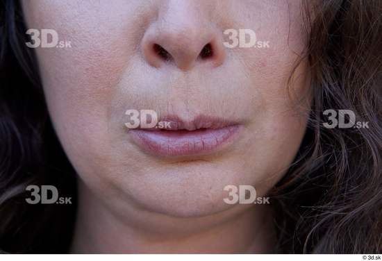 Mouth Woman White Casual Average Street photo references