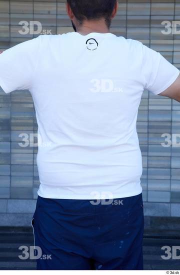 Upper Body Man White Sports Chubby Street photo references