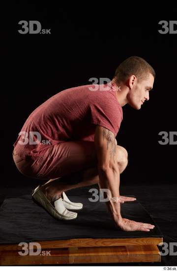 Man White Athletic Male Studio Poses