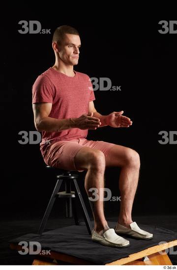 Man White Athletic Male Studio Poses