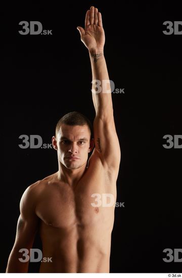 Man White Athletic Male Studio Poses