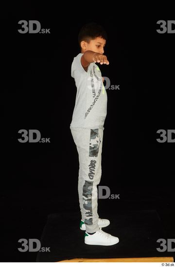 Whole Body Man T poses White Shirt Slim Standing Studio photo references