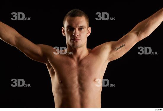 Man White Athletic Male Studio Poses