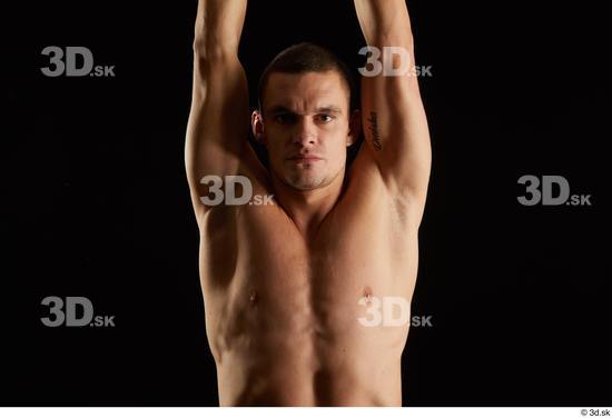 Man White Athletic Male Studio Poses