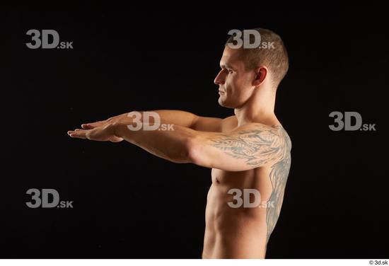 Man White Athletic Male Studio Poses