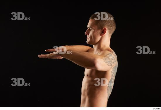 Man White Athletic Male Studio Poses