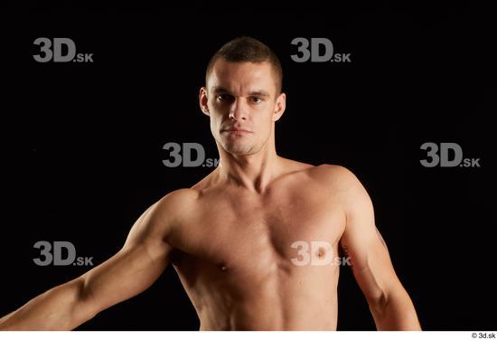 Man White Athletic Male Studio Poses