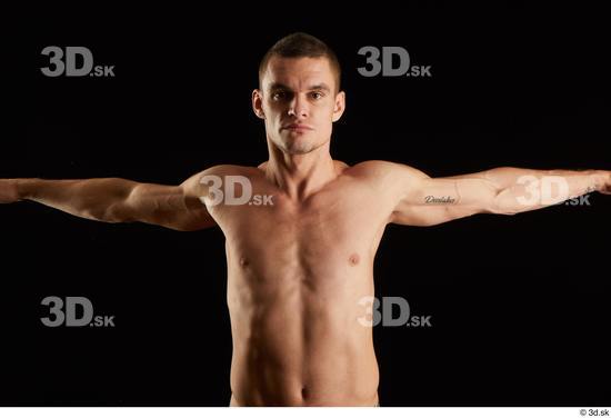 Man White Athletic Male Studio Poses