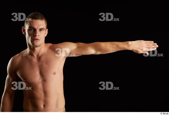 Man White Athletic Male Studio Poses