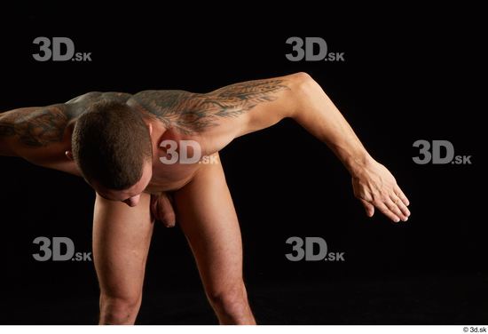 Man White Athletic Male Studio Poses