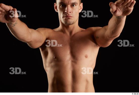 Man White Athletic Male Studio Poses