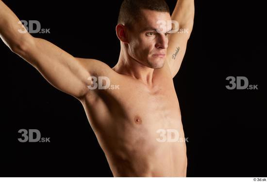 Man White Athletic Male Studio Poses