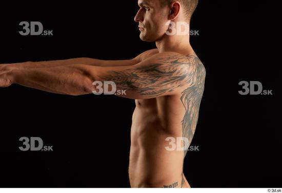 Man White Athletic Male Studio Poses