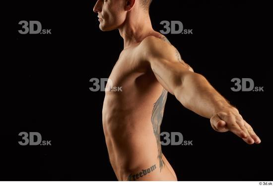 Man White Athletic Male Studio Poses