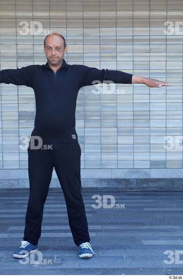 Whole Body Man T poses White Sports Average Standing Street photo references