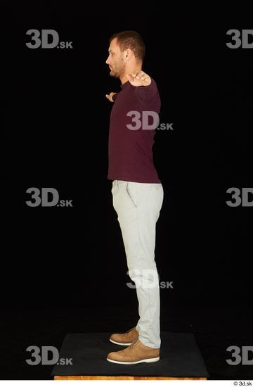 Whole Body Man T poses White Shoes Sweatshirt Trousers Slim Standing Studio photo references