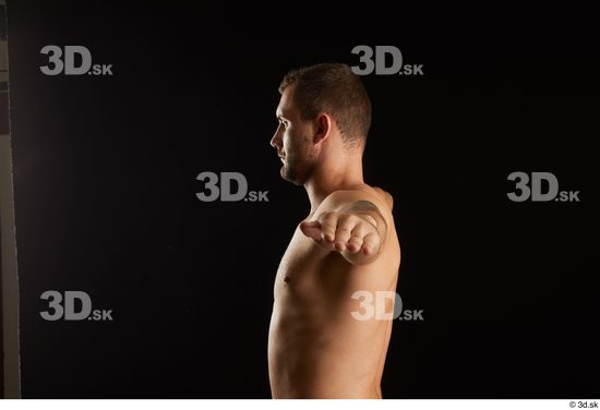 Arm Man White Nude Slim Studio photo references