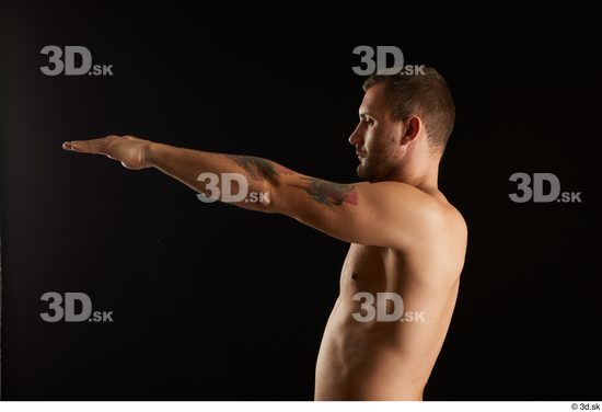 Arm Man White Nude Slim Studio photo references