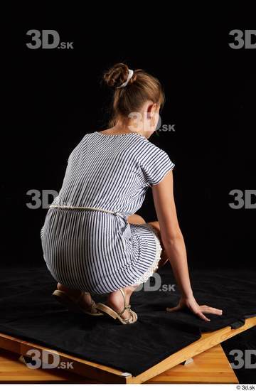 Woman White Slim Female Studio Poses