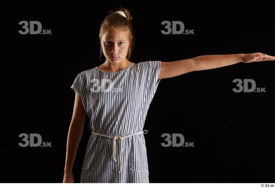 Woman White Slim Female Studio Poses