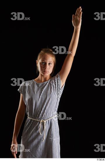 Woman White Slim Female Studio Poses