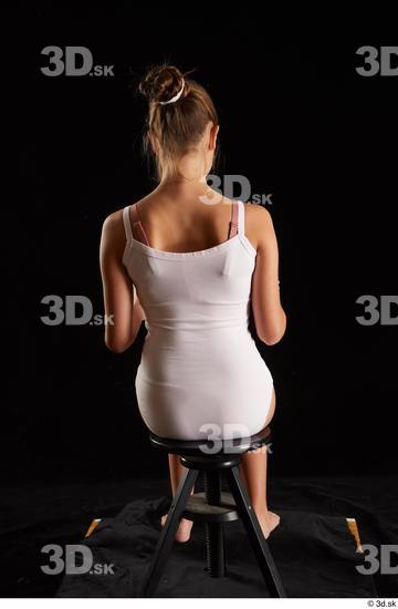 Woman White Slim Female Studio Poses