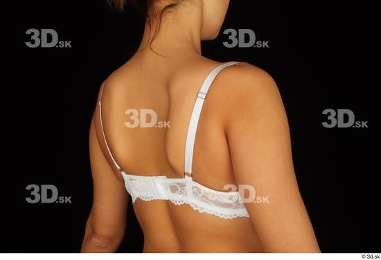 Chest Woman White Underwear Bra Average Studio photo references