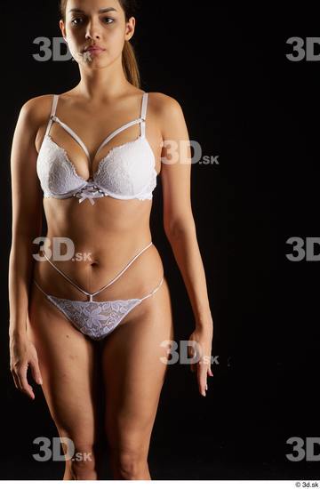 Arm Woman White Underwear Average Studio photo references