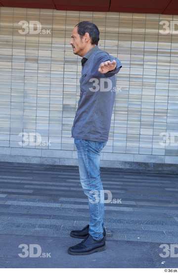 Whole Body Man T poses White Casual Slim Standing Street photo references