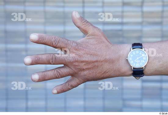 Hand Man White Sports Slim Watch Street photo references