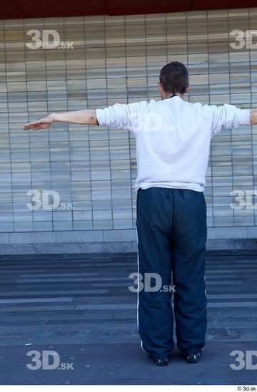 Whole Body Man T poses White Sports Average Standing Street photo references