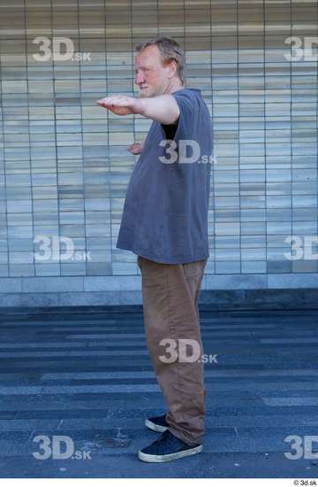 Whole Body Man T poses White Casual Chubby Standing Street photo references