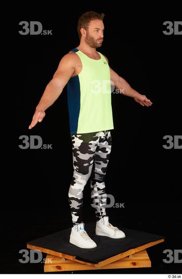 Man White Muscular Male Studio Poses