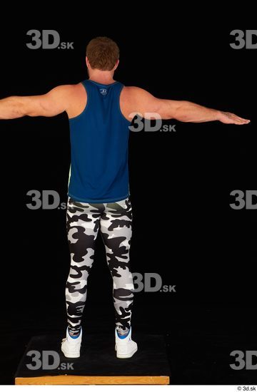 Man White Muscular Male Studio Poses