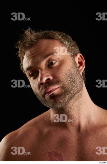 Man White Muscular Male Studio Poses