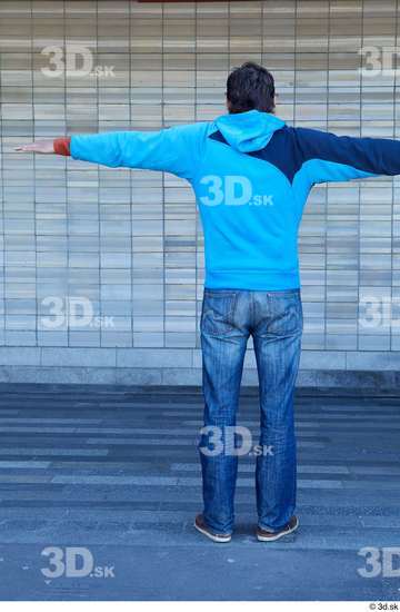 Whole Body Man T poses White Casual Slim Standing Street photo references