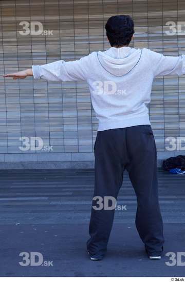 Whole Body Man T poses White Sports Average Standing Street photo references