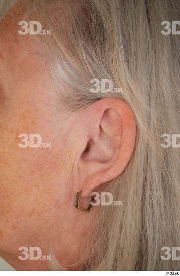 Ear Woman White Casual Chubby Street photo references