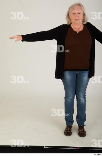 Whole Body Woman T poses White Casual Chubby Street photo references