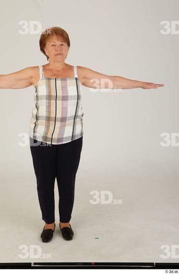 Whole Body Woman T poses White Casual Chubby Standing Street photo references