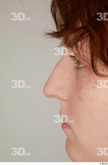 Nose Woman White Casual Slim Street photo references