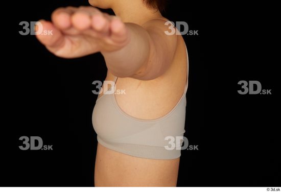 Breast Woman White Underwear Bra Average Studio photo references