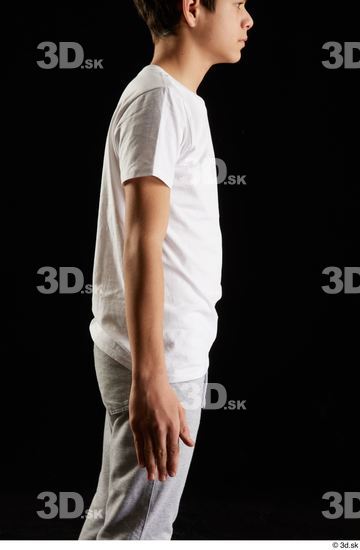 Arm Man White Sports Shirt T shirt Studio photo references